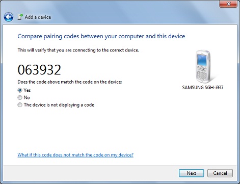 Bluetooth Accept Pairing from Windows Phone