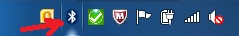 Bluetooth Icon in Taskbar