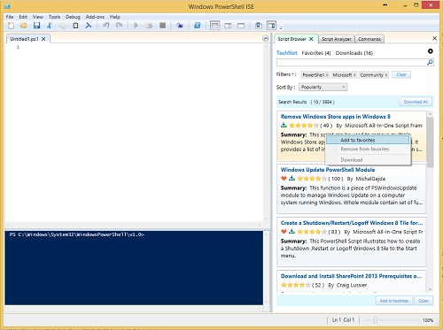Windows PowerShell ISE Screenshot