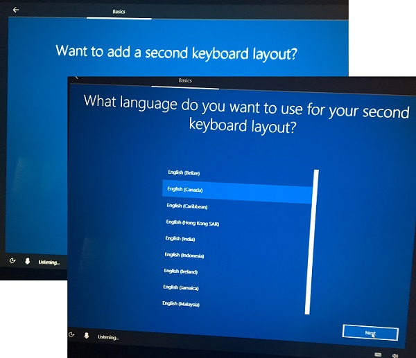 Windows 10 Setup - Second Keyboard Layout