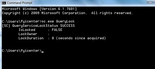 Windows 7 sc.exe - Service Controller Command Line Tool