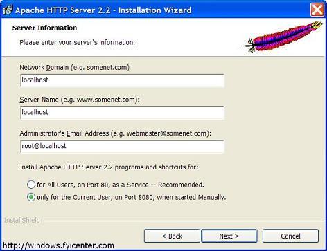 Installing Apache Windows Systems